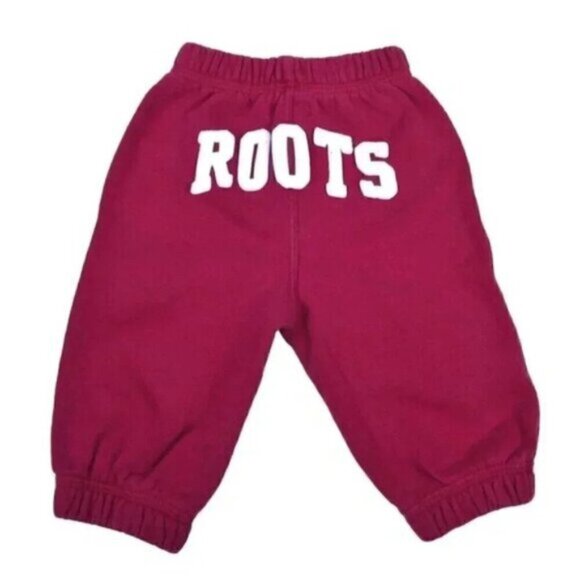 Roots Baby Orginal Roots Sweatpants  Trackpants Raspberry Pink Size 3-6M - Picture 1 of 6